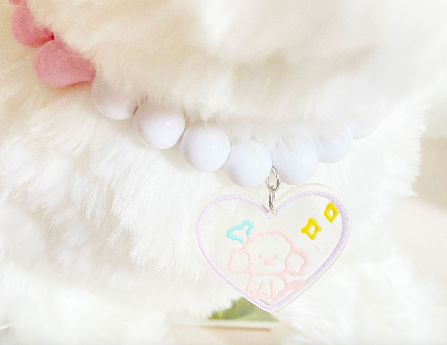 Kawaii pet collar beaded cat collar small dog necklace cute pet jewelry adjustable pet necklace handmade pet accessories aesthetic pet gift